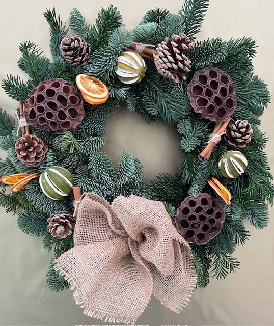 Natural Spruce door wreath